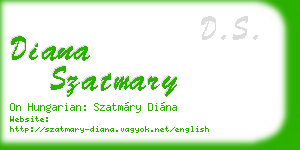 diana szatmary business card
